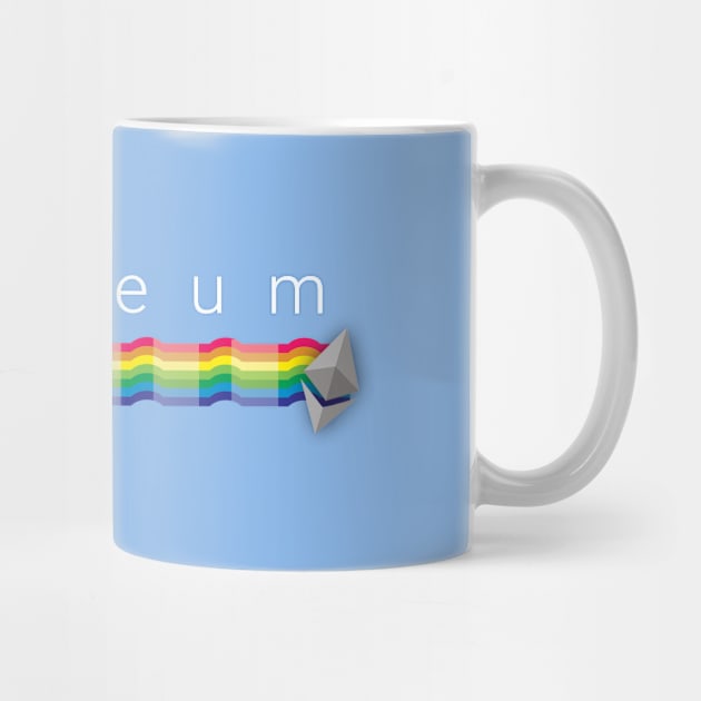 Ethereum rainbow with Ether logo in Premium Material by mangobanana